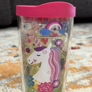 Tervis Unicorn Horse Happy Fun Tumbler Cup for girls with pink lid GREAT gift!
